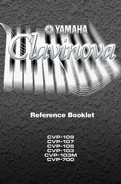 yamaha雅马哈CVP-109_107_105_103_103M_700 Reference Booklet